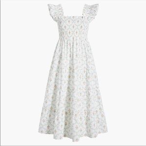 Ellie nap dress in pastel trellis print